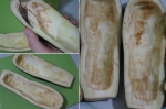 вылущивание середины из баклажанов
